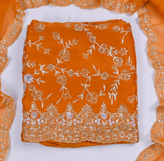 Crepe Mustard Unstitched Suit