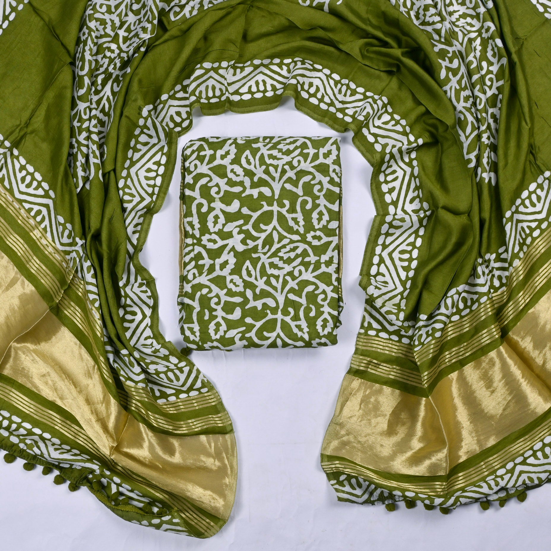 Cotton Green Unstitched Suit
