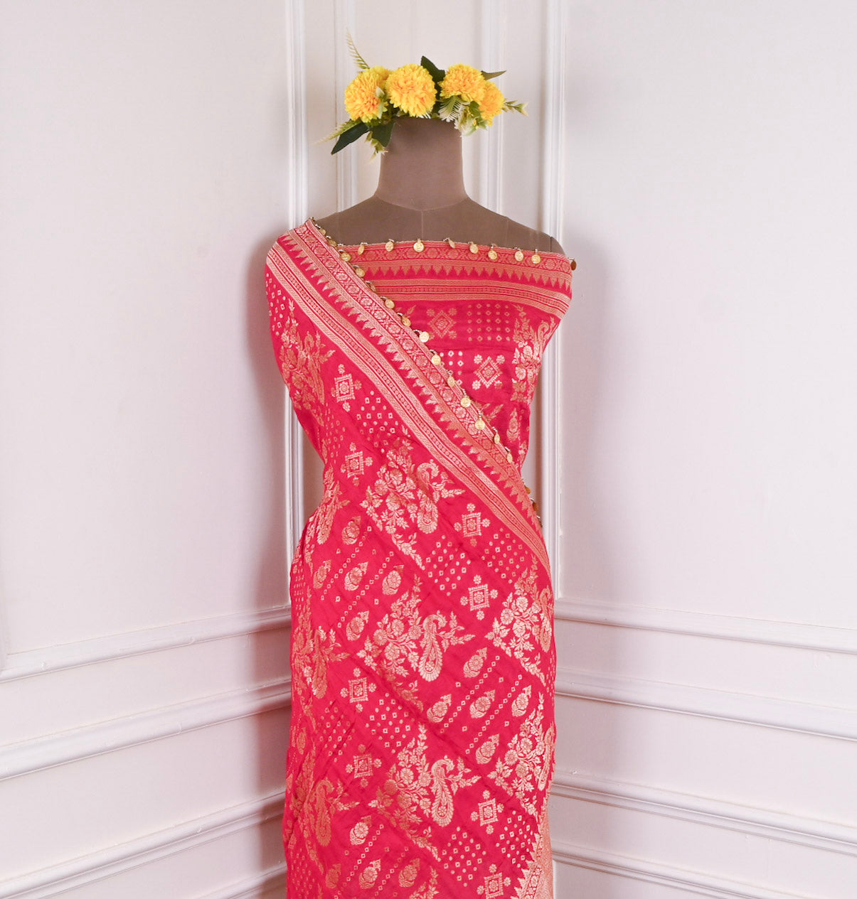 Crepe Pink Unstitched Suit