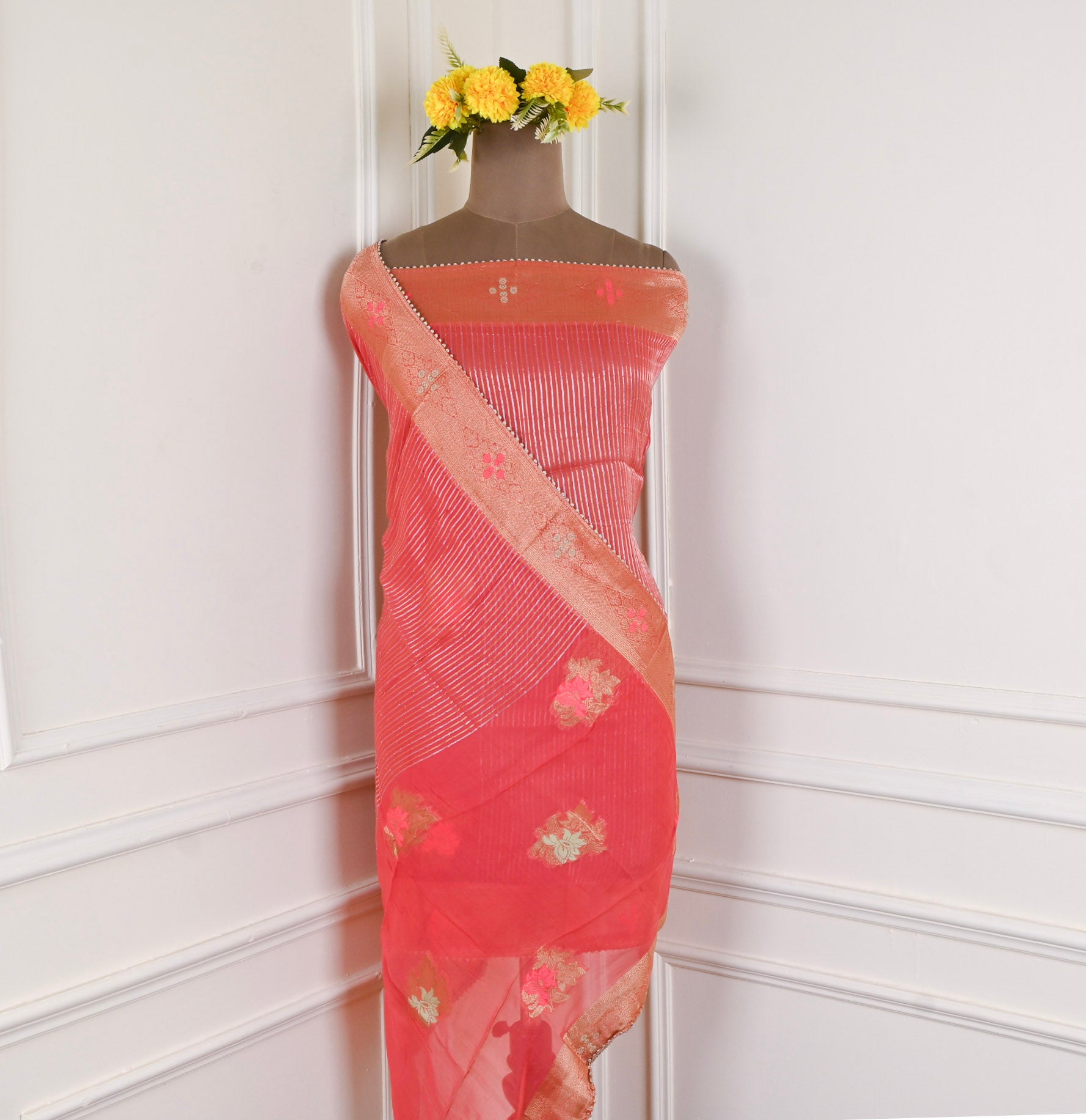 Shimmer Red Unstitched Suit