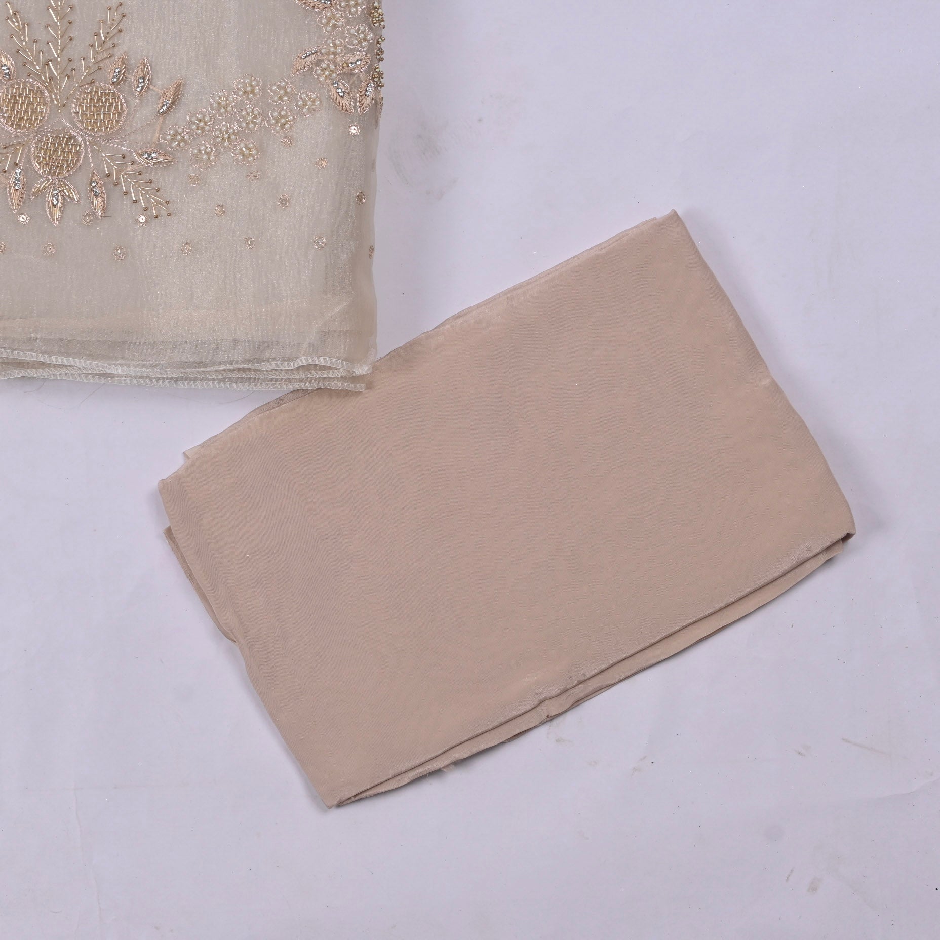 Crush Beige Unstitched Suit