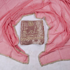 Giraffe Shimmer Pink Unstitched Suit
