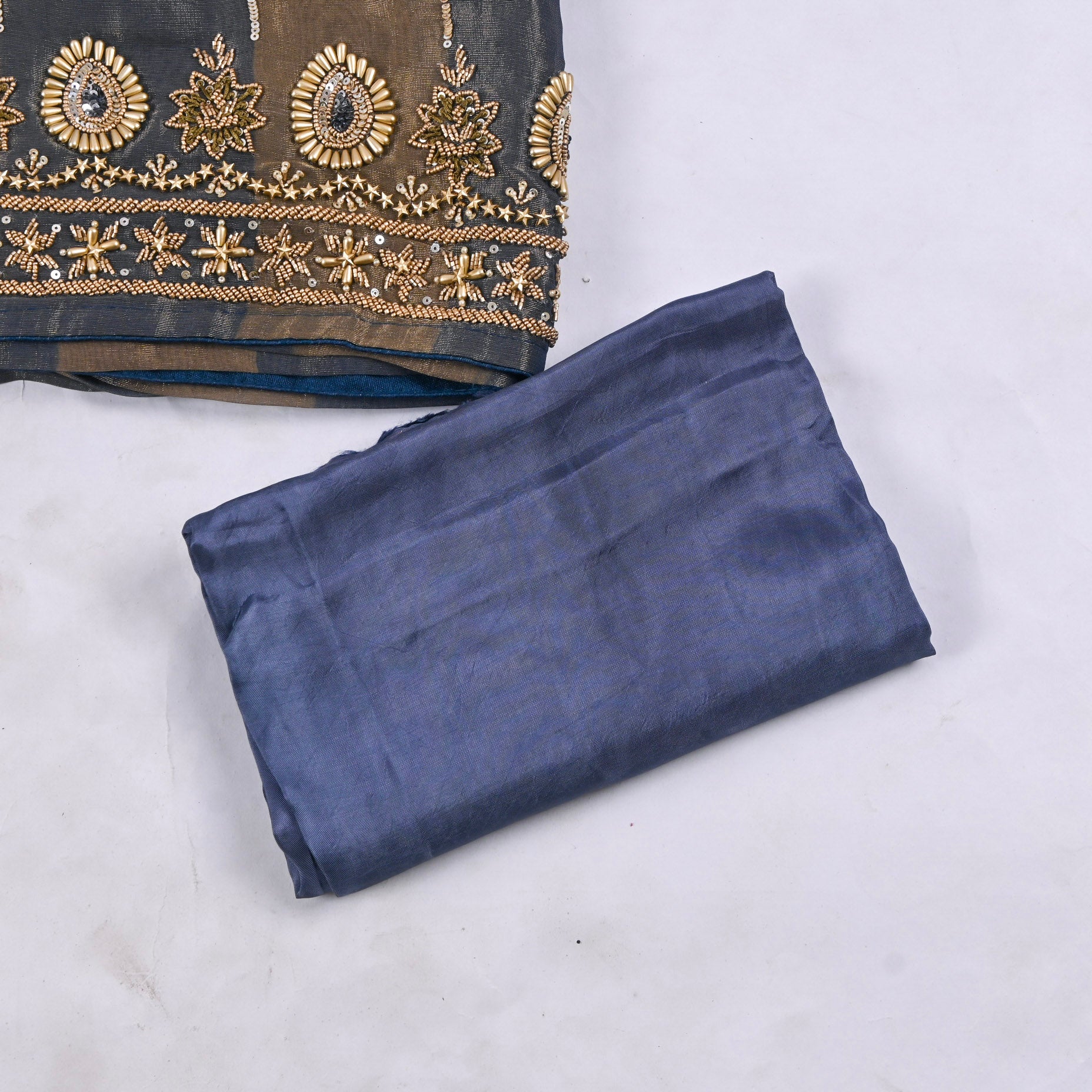 Shimmer Blue Unstitched Suit