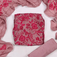 Chinon Rose Pink Unstitched Suit