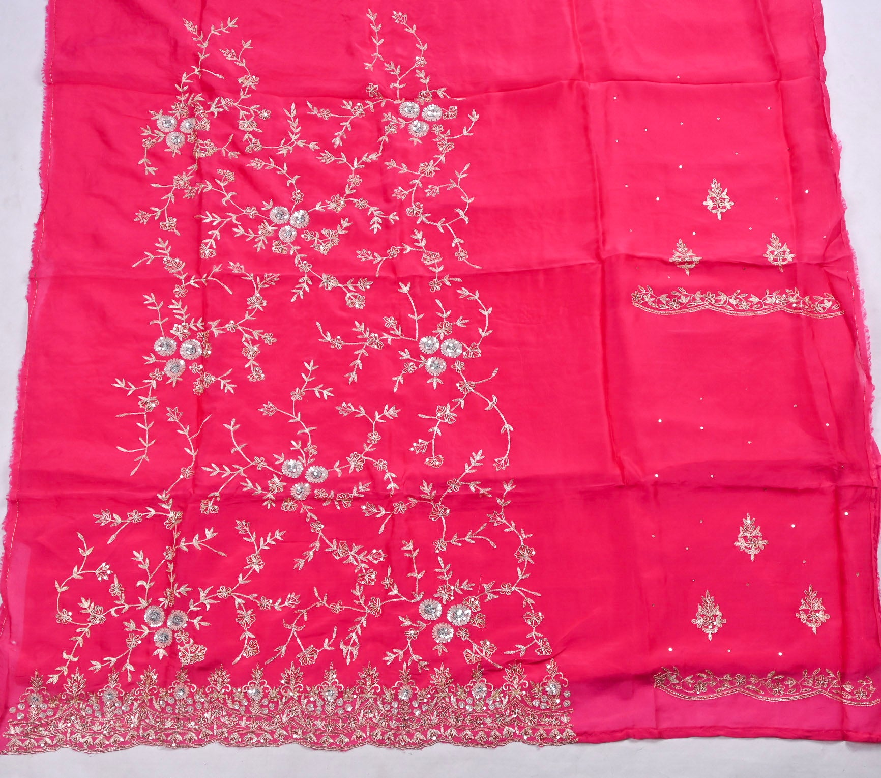 Crepe Pink Unstitched Suit