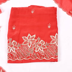 Crepe Red Unstitched Suit