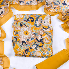 Tista Chinon Yellow Unstitched Suit