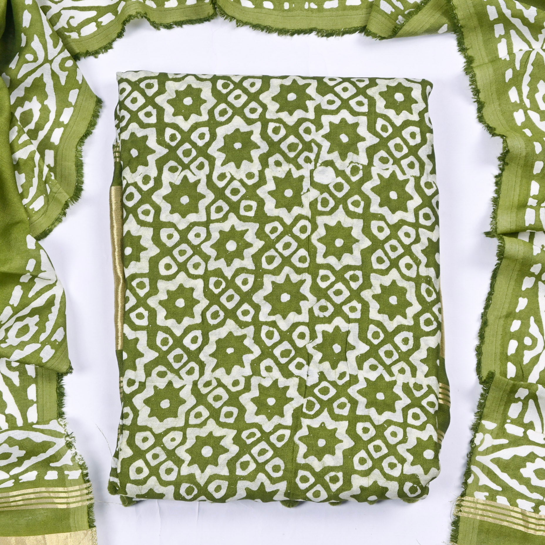 Cotton Green Unstitched Suit