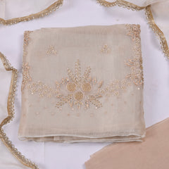 Crush Beige Unstitched Suit