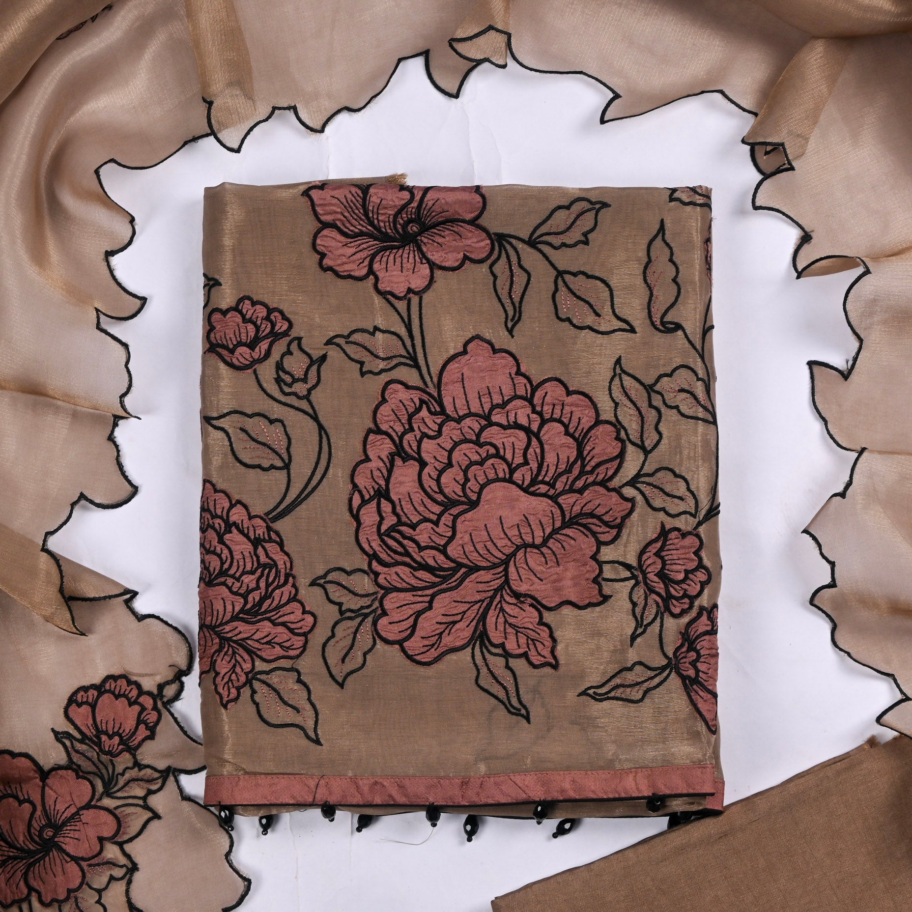 Shimmer Brown Unstitched Suit