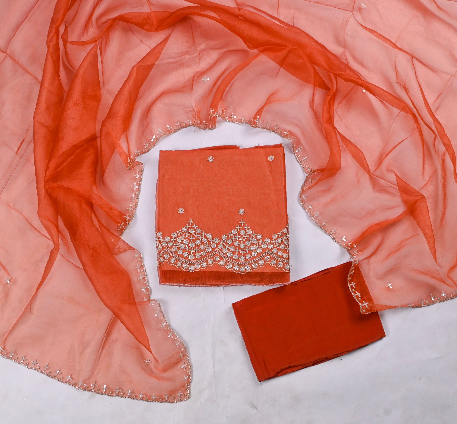 Crush Orange Unstitched Suit