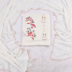 Georgette White Unstitched Suit