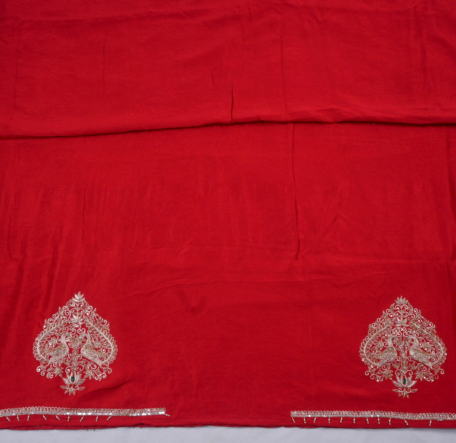 Khadi Red Unstitched Suit