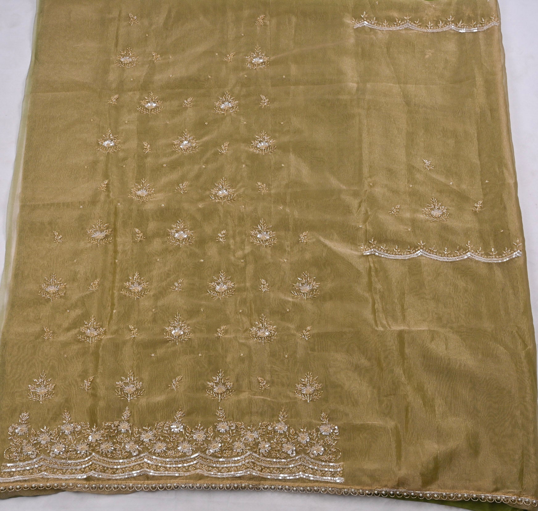 Crush Beige Unstitched Suit