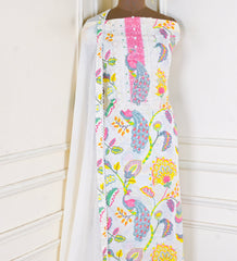 Cotton Cream Unstitched Suit