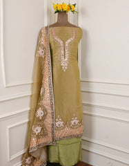 Shimmer Golden Unstitched Suit