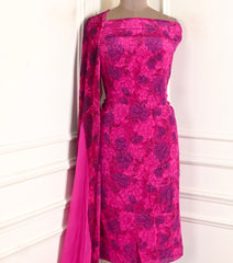 Crepe Magenta Unstitched Suit