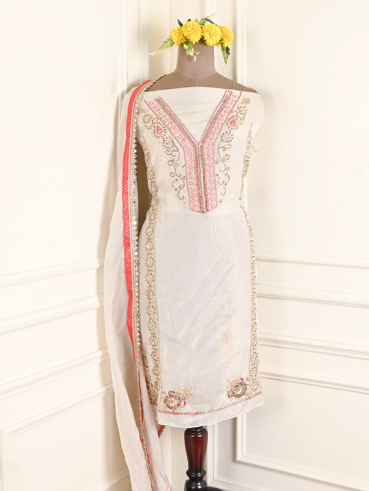 Shimmer Red Unstitched Suit