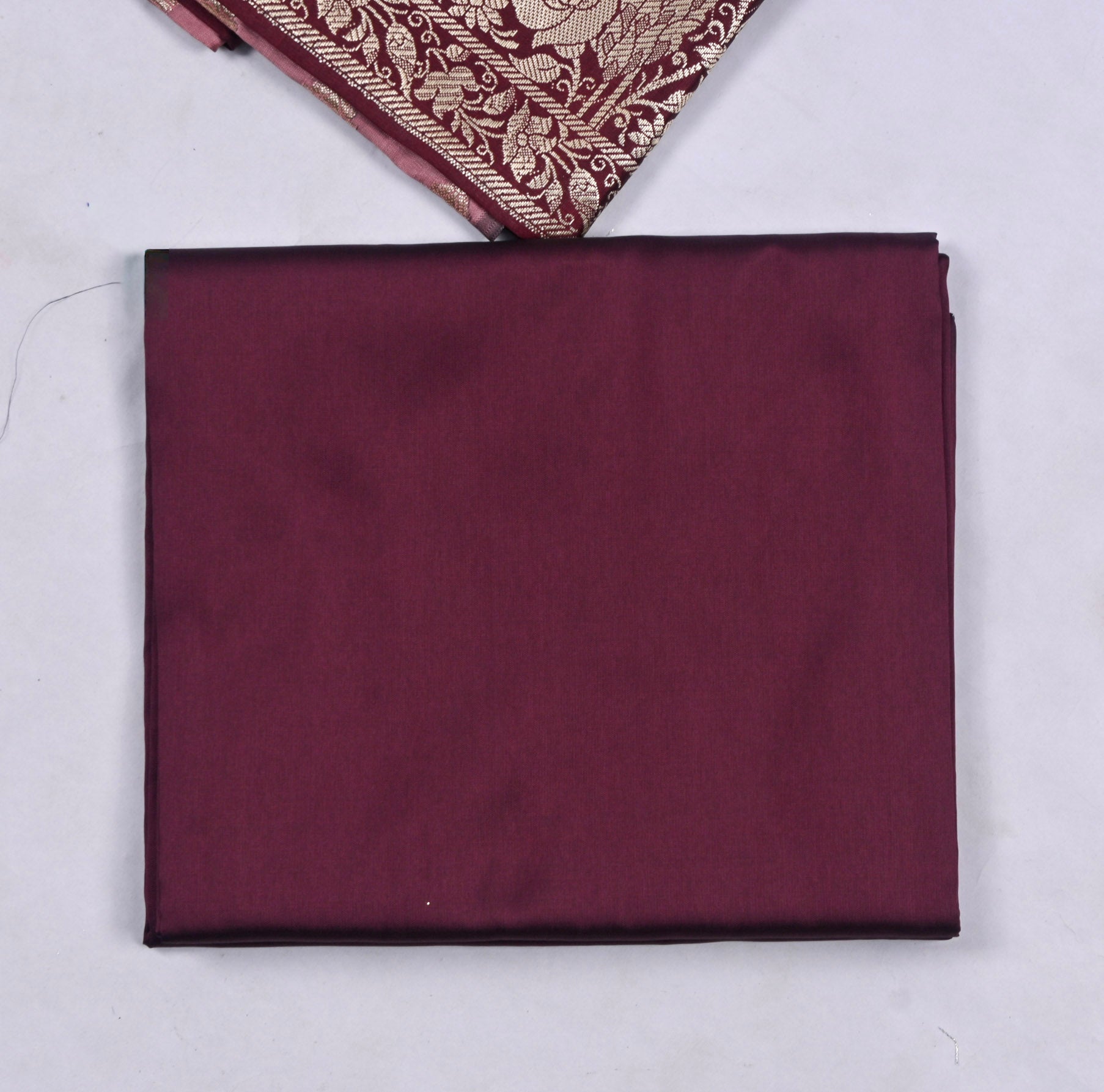 Banarasi Silk Pink Unstitched Suit