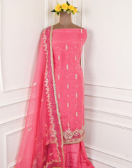 Glass Pink Unstitched Suit