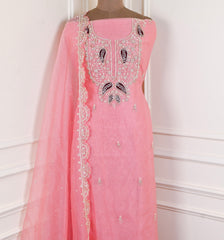 Shimmer Pink Unstitched Suit