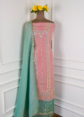 Crush Pink Unstitched Suit