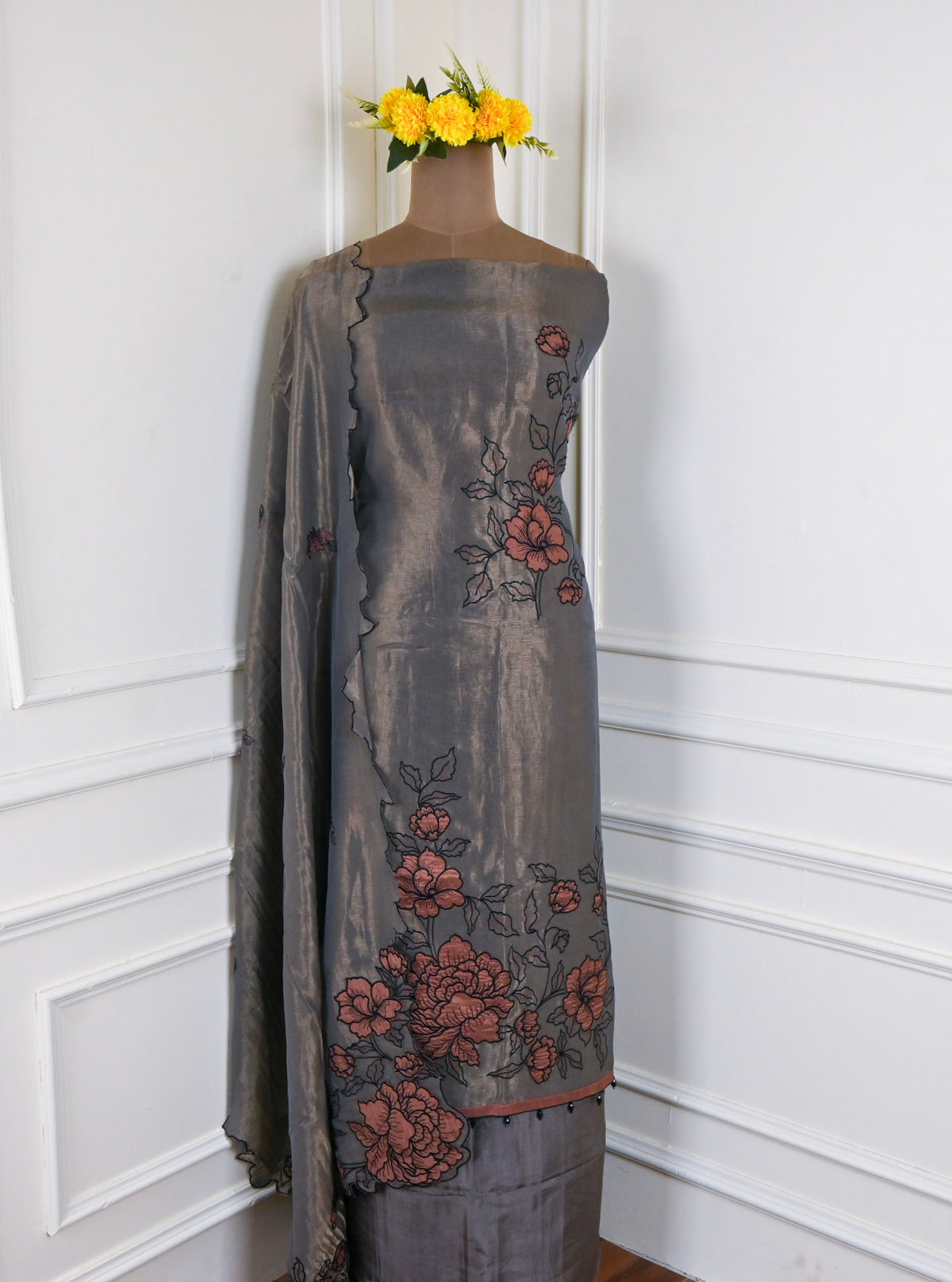 Shimmer Grey Unstitched Suit