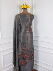 Shimmer Grey Unstitched Suit