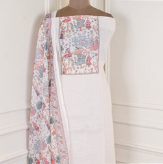 Linen Off-white Cotton Suit