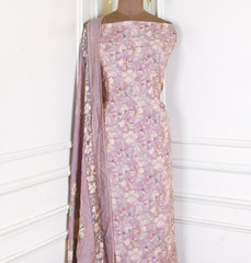 Muslin Dusky Pink Unstitched Suit