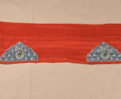 Organza Rust Unstitched Suit
