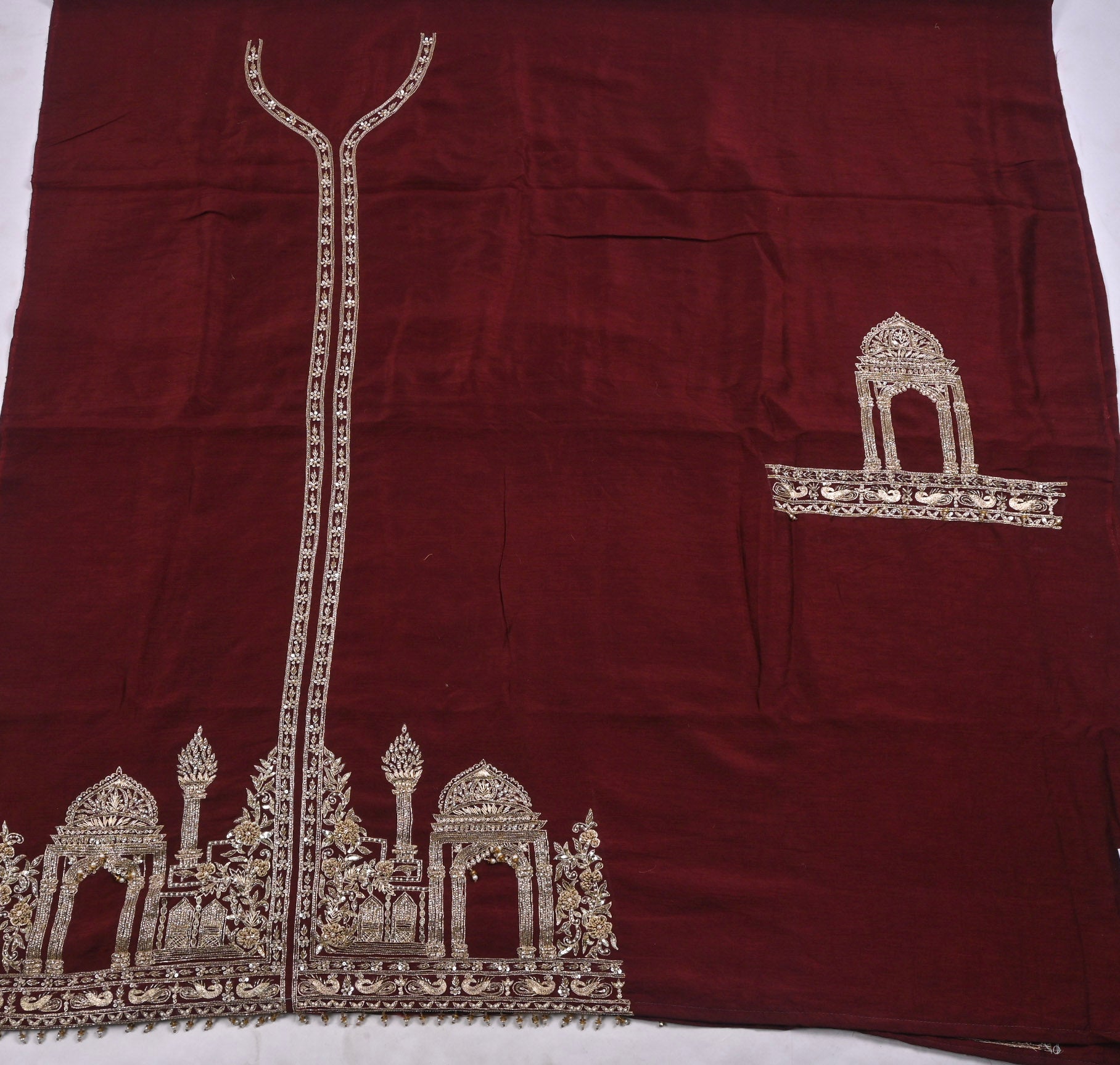 Khadi Brown Unstitched Suit