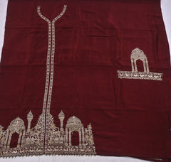 Khadi Brown Unstitched Suit