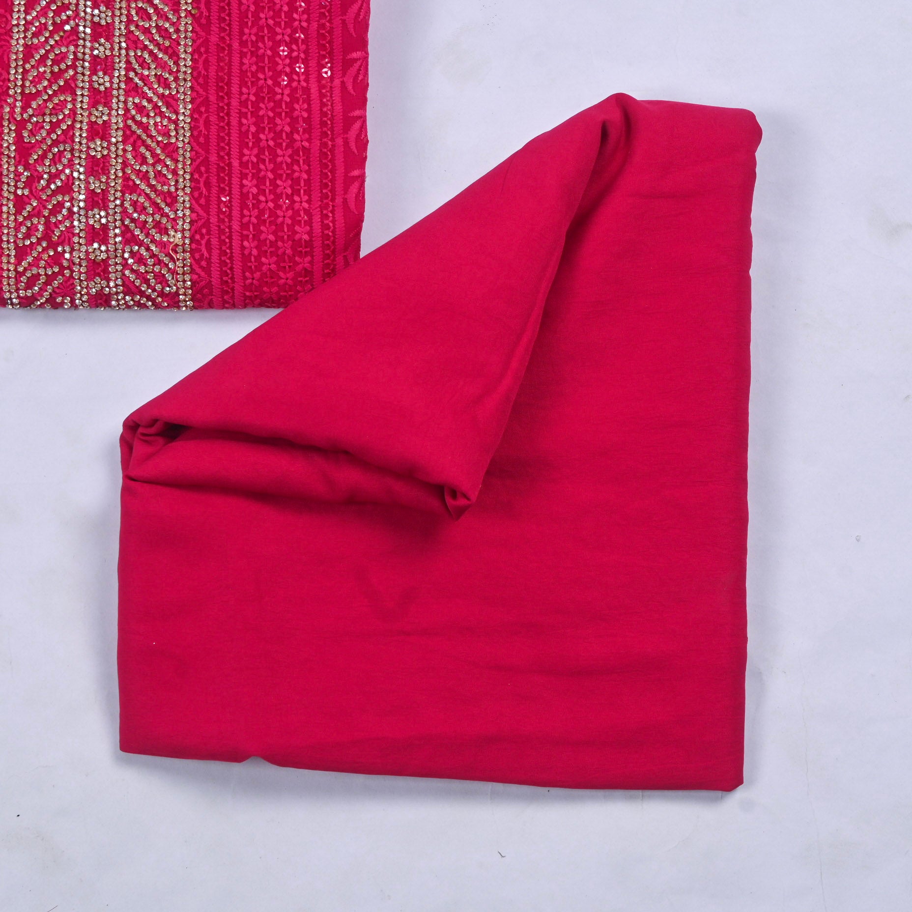 Georgette Pink Unstitched Suit