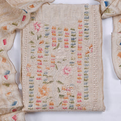 Linen Off-white Unstitched Suit