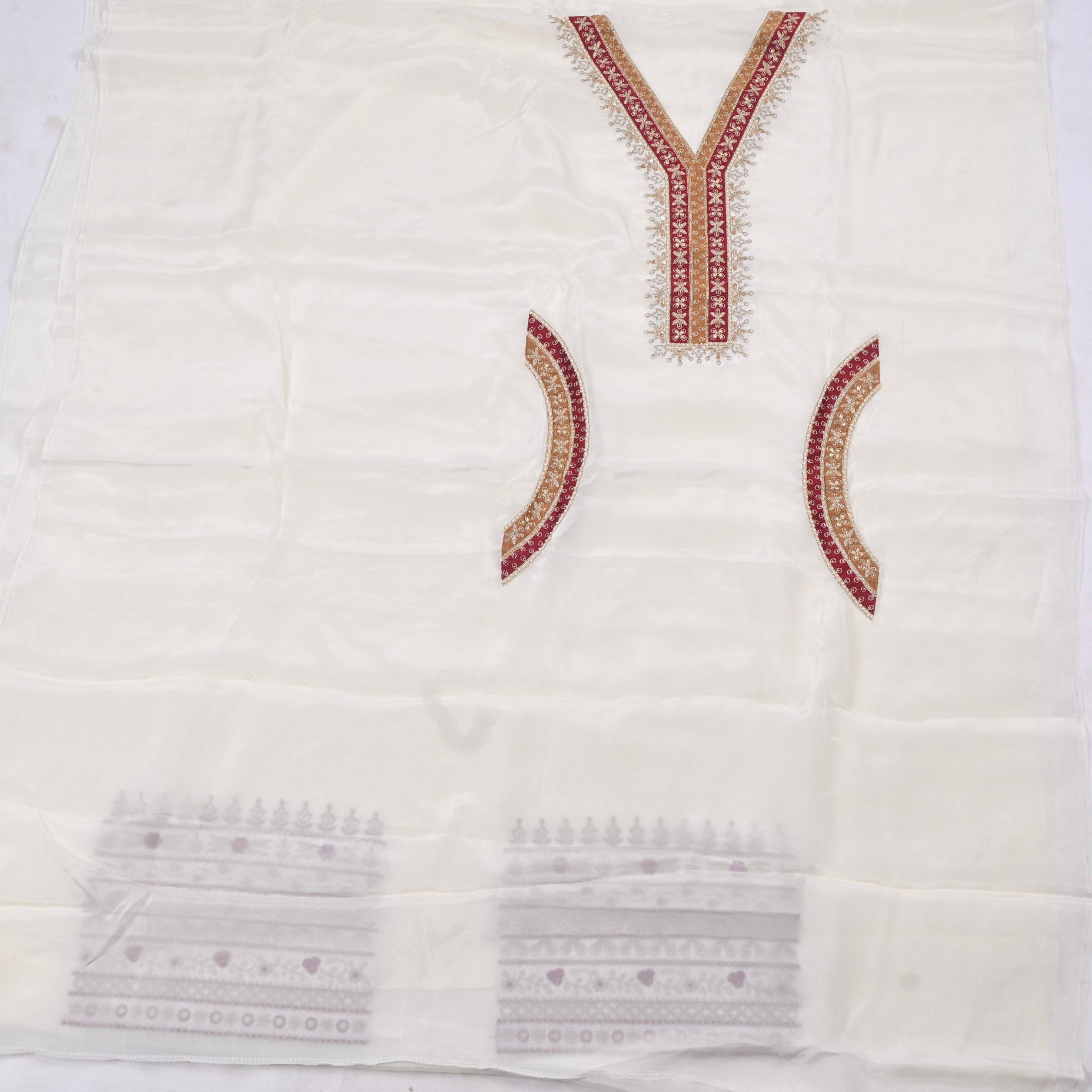 Glass White Unstitched Suit