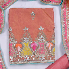 Shimmer Peach Unstitched Suit