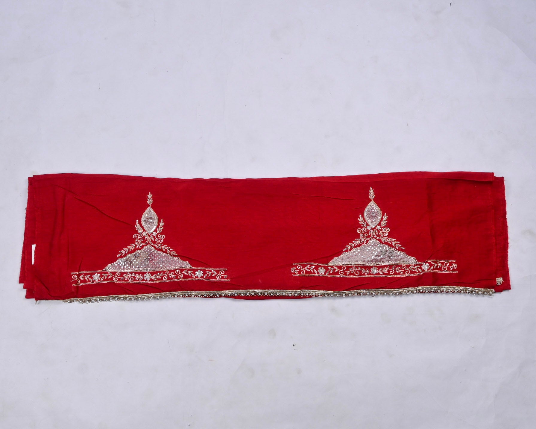 Raw Silk Red Unstitched Suit