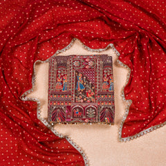 Crepe Red Unstitched Suit
