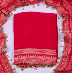 Crepe Pink Unstitched Suit