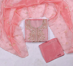 Glass Pink Unstitched Suit
