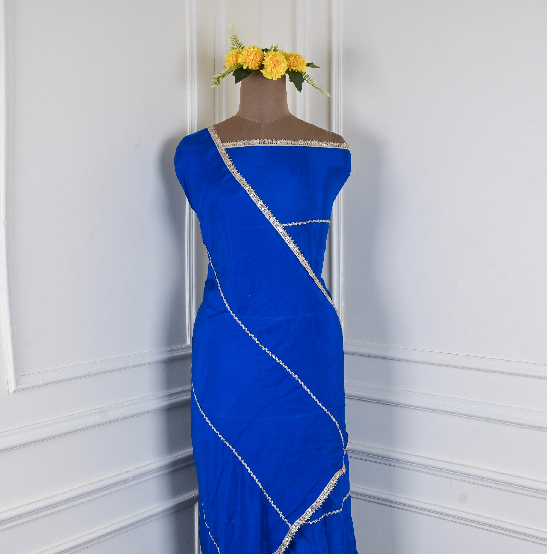 Crepe Blue Unstitched Suit
