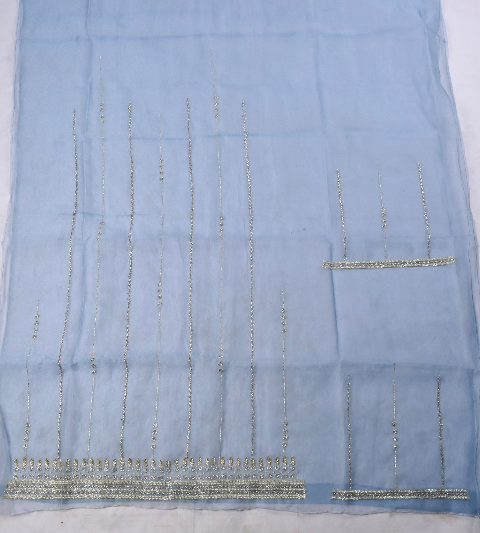 Crush Sky Blue Unstitched Suit