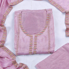Shimmer Pink Unstitched Suit