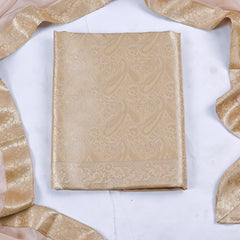 Banarasi Beige Unstitched Suit