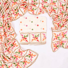 Crepe White Unstitched Suit