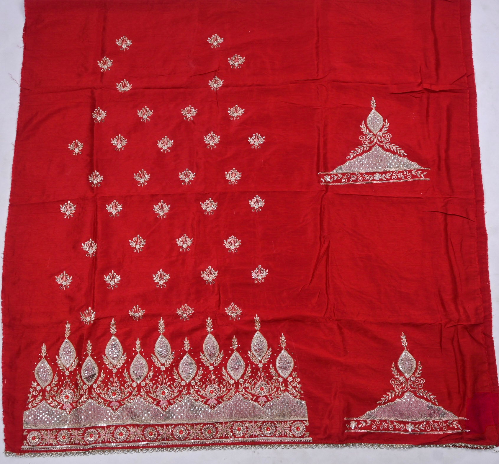 Raw Silk Red Unstitched Suit