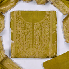 Banarasi Mehandi Unstitched Suit