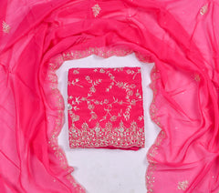 Crepe Pink Unstitched Suit