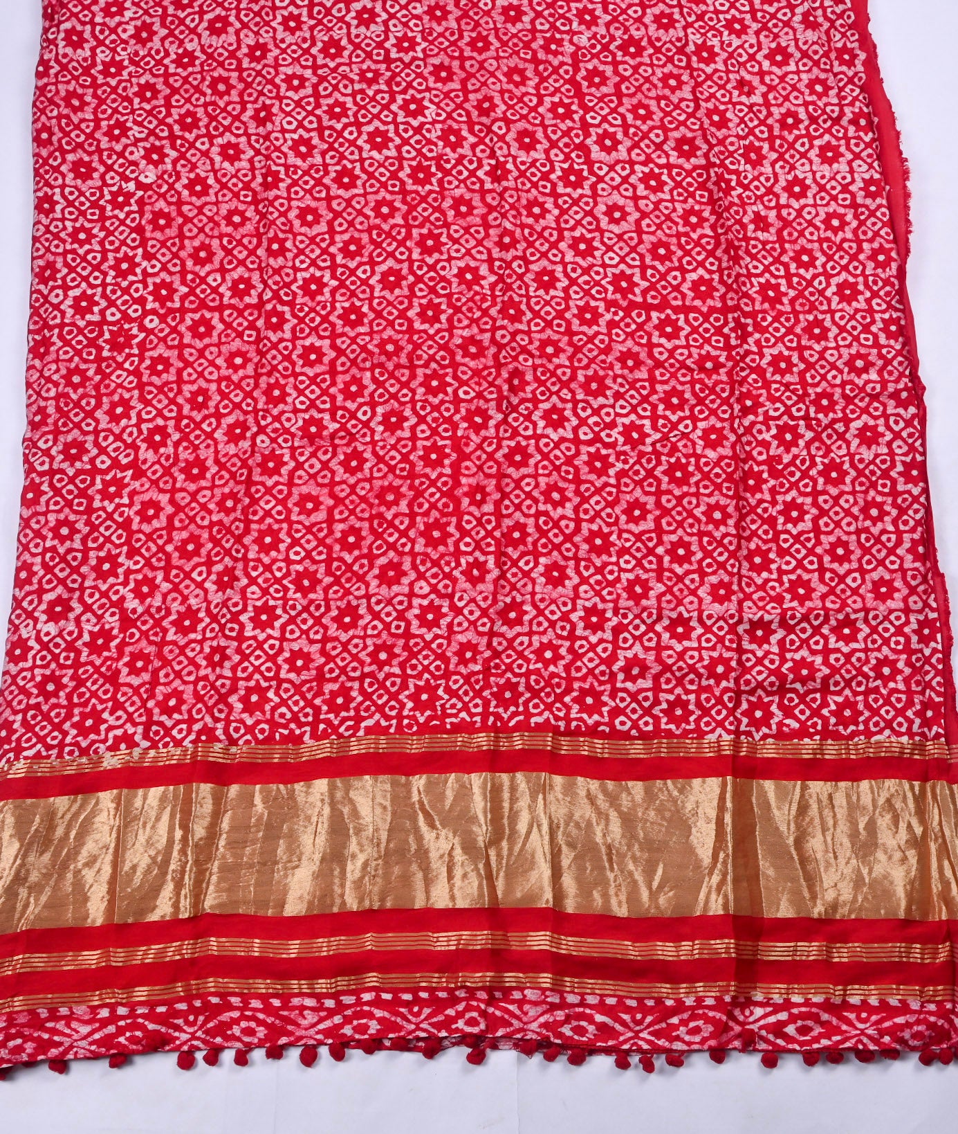 Cotton Red Unstitched Suit